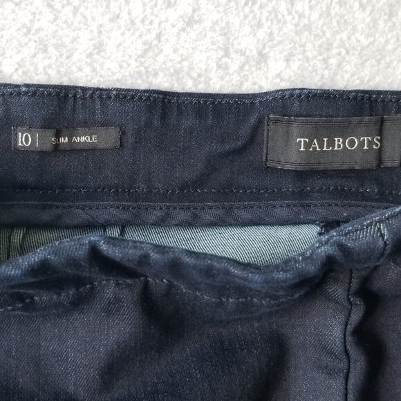 Talbots Womens 10 Slim Ankle Classic Side Zip Pants Staple Work Office Casual - Picture 3 of 9